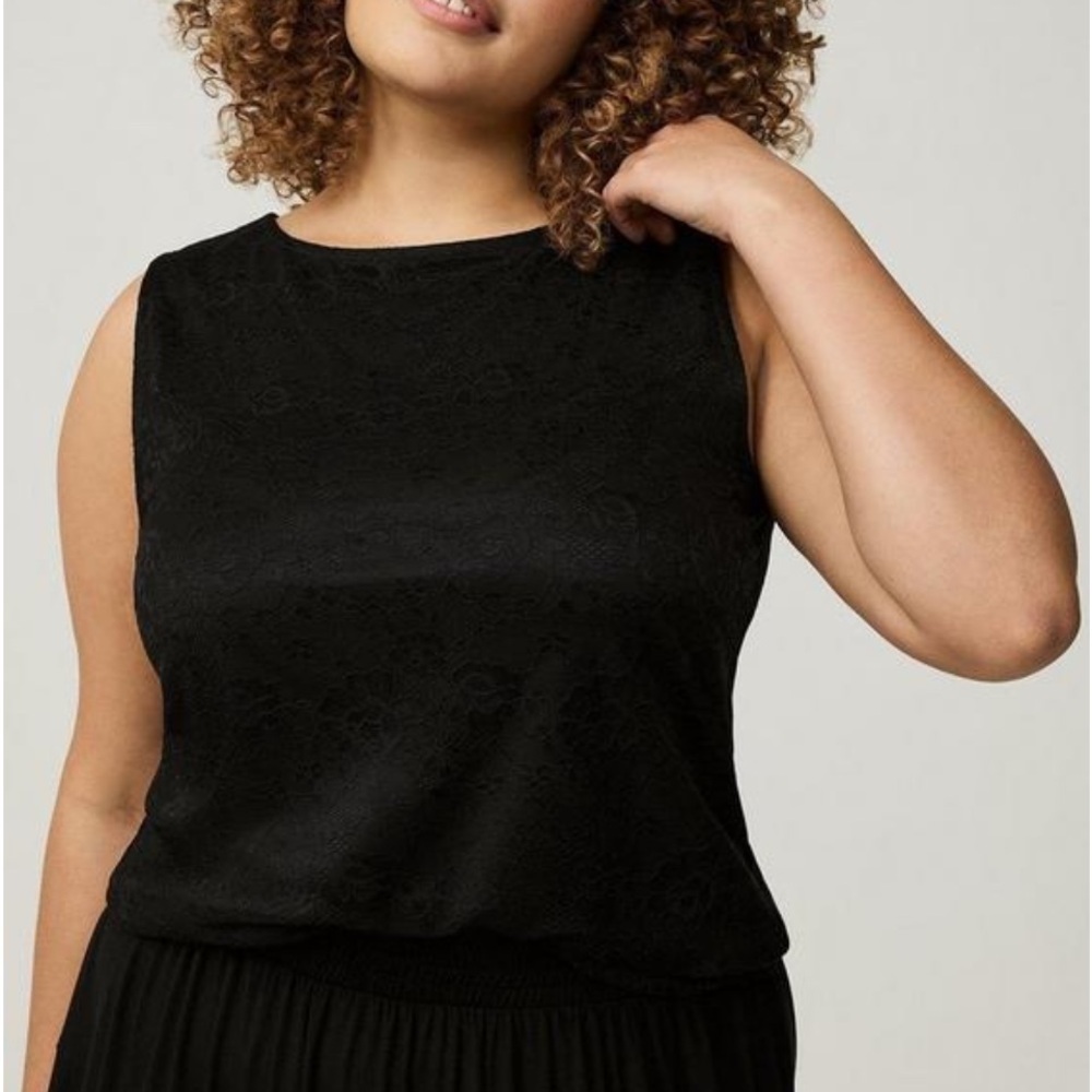 Torrid Black Lace Sleeveless Top - Picture 6 of 7